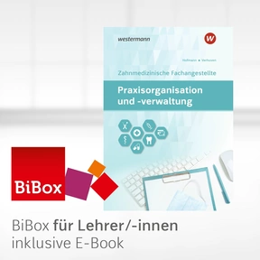 Produktabbildung zu Praxisorganisation und -verwaltung für Zahnmedizinische Fachangestellte - BiBox - Das digitale Unterrichtssystem - Einzellizenz für Lehrer/-innen (Dauerlizenz) - 7. Auflage 2020