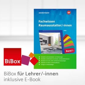 Produktabbildung zu Fachwissen für Raumausstatter/-innen - BiBox - Das digitale Unterrichtssystem 1 - Einzellizenz für Lehrer/-innen (Dauerlizenz) - 8. Auflage 2026