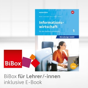 Produktabbildung zu Bürodesign GmbH - Informationswirtschaft für die Höhere Berufsfachschule - BiBox - Das digitale Unterrichtssystem Band 1 - Kollegiumslizenz für Lehrer/-innen (1 Schuljahr) - 4. Auflage 2024
