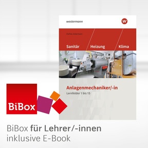 Produktabbildung zu Anlagenmechaniker/-in Sanitär-, Heizungs- und Klimatechnik - BiBox - Das digitale Unterrichtssystem Lernfelder 1-15 - Kollegiumslizenz für Lehrer/-innen (1 Schuljahr) - 7. Auflage 2023