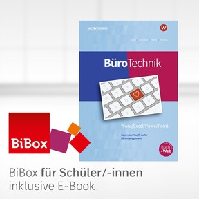 Produktabbildung zu BüroTechnik - Word / Excel / Powerpoint - BiBox - Das digitale Unterrichtssystem - Einzellizenz für Schüler/-innen (1 Schuljahr) - 5. Auflage 2023
