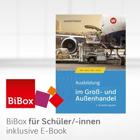 Produktabbildung zu Ausbildung im Groß- und Außenhandel - BiBox - Das digitale Unterrichtssystem 3. Ausbildungsjahr - Kaufmann/Kauffrau für Groß- und Außenhandel - Klassenlizenz Premium (1 Schuljahr) - 6. Auflage 2021