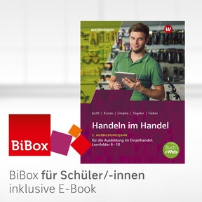 Produktabbildung zu Handeln im Handel - BiBox - Das digitale Unterrichtssystem 2. Ausbildungsjahr im Einzelhandel: Lernfelder 6 bis 10 - Klassenlizenz Premium (1 Schuljahr) - 11. Auflage 2025