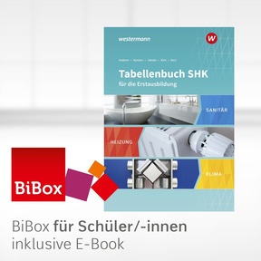 Produktabbildung zu Tabellenbuch SHK für die Erstausbildung - BiBox - Das digitale Unterrichtssystem - Klassenlizenz Premium (1 Schuljahr) - 1. Auflage 2022