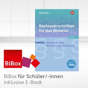 Produktabbildung zu Rechtsvorschriften für das Notariat - BiBox - Das digitale Unterrichtssystem - Klassenlizenz Premium (1 Schuljahr) - 15. Auflage 2025