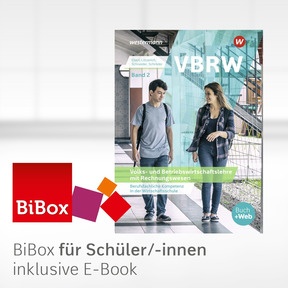 Produktabbildung zu VBRW - Volks- und Betriebswirtschaftslehre mit Rechnungswesen - BiBox - Das digitale Unterrichtssystem Band 2 - Klassenlizenz Premium (1 Schuljahr) - 5. Auflage 2020