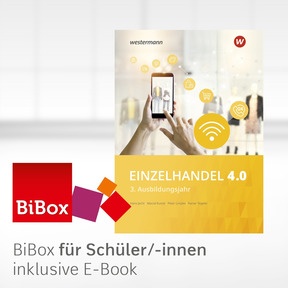 Produktabbildung zu Einzelhandel 4.0 - BiBox - Das digitale Unterrichtssystem 3. Ausbildungsjahr - Klassenlizenz Premium (1 Schuljahr) - 1. Auflage 2020