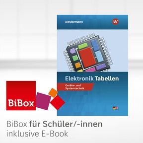 Produktabbildung zu Elektronik Tabellen - BiBox - Das digitale Unterrichtssystem Geräte- und Systemtechnik - Klassenlizenz Premium (1 Schuljahr) - 8. Auflage 2022