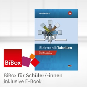 Produktabbildung zu Elektronik Tabellen - BiBox - Das digitale Unterrichtssystem Energie- und Gebäudetechnik - Klassenlizenz Premium (1 Schuljahr) - 6. Auflage 2023