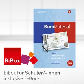 Produktabbildung zu BüroMaterial - BiBox - Das digitale Unterrichtssystem Teil 1 - Klassenlizenz Premium (1 Schuljahr) - 4. Auflage 2021