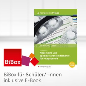 Produktabbildung zu Kompetente Pflege - BiBox - Das digitale Unterrichtssystem Allgemeine und spezielle Arzneimittellehre für Pflegeberufe - Klassenlizenz Premium (1 Schuljahr) - 1. Auflage 2020