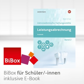 Produktabbildung zu Leistungsabrechnung für die Zahnmedizinische Fachangestellte - BiBox - Das digitale Unterrichtssystem Band 2: Prothetik - Klassenlizenz Premium (1 Schuljahr) - 7. Auflage 2024