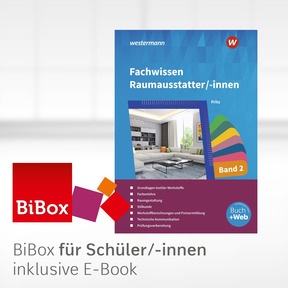 Produktabbildung zu Fachwissen für Raumausstatter/-innen - BiBox - Das digitale Unterrichtssystem 2 - Klassenlizenz Premium (1 Schuljahr) - 7. Auflage 2023
