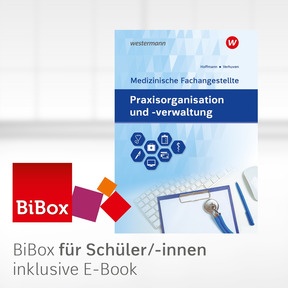 Produktabbildung zu Praxisorganisation und -verwaltung für Medizinische Fachangestellte - BiBox - Das digitale Unterrichtssystem - Klassenlizenz Premium (1 Schuljahr) - 2. Auflage 2024