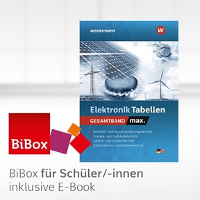 Produktabbildung zu tabellen max. - BiBox - Das digitale Unterrichtssystem Elektrotechnik - Klassenlizenz Premium (1 Schuljahr) - 2. Auflage 2022