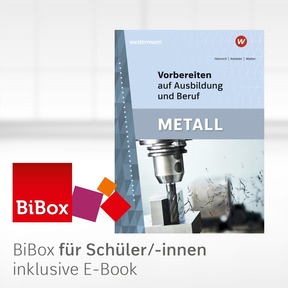 Produktabbildung zu Vorbereiten auf Ausbildung und Beruf - BiBox - Das digitale Unterrichtssystem Metall - Klassenlizenz Premium (1 Schuljahr) - 2. Auflage 2021