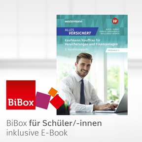 Produktabbildung zu Alles versichert - Kaufmann/Kauffrau für Versicherungen und Finanzanlagen - BiBox - Das digitale Unterrichtssystem 3. Ausbildungsjahr - Klassenlizenz Premium (1 Schuljahr) - 2. Auflage 2026