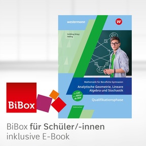 Produktabbildung zu Mathematik für Berufliche Gymnasien Niedersachsen - BiBox - Das digitale Unterrichtssystem Qualifikationsphase – Analytische Geometrie, Lineare Algebra - Klassenlizenz Premium (1 Schuljahr) - 3. Auflage 2023
