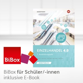 Produktabbildung zu Einzelhandel 4.0 - BiBox - Das digitale Unterrichtssystem Arbeitsheft 1. Ausbildungsjahr - Klassenlizenz Premium (1 Schuljahr) - 3. Auflage 2025