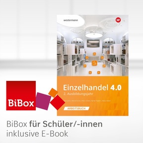 Produktabbildung zu Einzelhandel 4.0 - BiBox - Das digitale Unterrichtssystem Arbeitsheft 2. Ausbildungsjahr - Klassensatz PrintPlus (1 Schuljahr) - 3. Auflage 2026