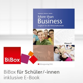 Produktabbildung zu More than Business - Englisch an der Wirtschaftsschule in Bayern - BiBox - Das digitale Unterrichtssystem 8 - Klassenlizenz Premium (1 Schuljahr) - 2. Auflage 2017
