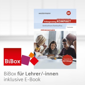 Produktabbildung zu Prüfungsvorbereitung Prüfungstraining KOMPAKT - Bankkaufmann/Bankkauffrau - BiBox – Das digitale Unterrichtssystem - Kollegiumslizenz für Lehrer/-innen (Dauerlizenz) - 4. Auflage 2026