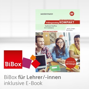 Produktabbildung zu Prüfungsvorbereitung Prüfungstraining KOMPAKT - Kaufmann/Kauffrau im E-Commerce - BiBox – Das digitale Unterrichtssystem - Kollegiumslizenz für Lehrer/-innen (1 Schuljahr) - 3. Auflage 2025