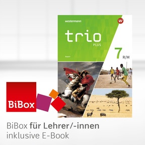 Produktabbildung zu Trio GPG - Geschichte / Politik / Geographie für Mittelschulen in Bayern - Aktuelle Ausgabe - BiBox - Das digitale Unterrichtssystem 7 - Kollegiumslizenz für Lehrer/-innen (1 Schuljahr)