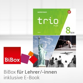 Produktabbildung zu Trio GPG - Geschichte / Politik / Geographie für Mittelschulen in Bayern - Aktuelle Ausgabe - BiBox - Das digitale Unterrichtssystem 8 - Kollegiumslizenz für Lehrer/-innen (1 Schuljahr)