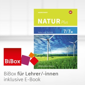 Produktabbildung zu Natur plus - Aktuelle Ausgabe für Bayern - BiBox - Das digitale Unterrichtssystem 7 / 7M - Kollegiumslizenz für Lehrer/-innen (1 Schuljahr)