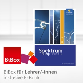 Produktabbildung zu Spektrum Physik SI - Ausgabe 2017 für Baden-Württemberg - BiBox - Das digitale Unterrichtssystem 7/8 - Kollegiumslizenz für Lehrer/-innen (1 Schuljahr)