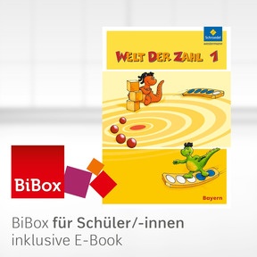 Produktabbildung zu Welt der Zahl - Ausgabe 2014 für Bayern - BiBox - Das digitale Unterrichtssystem 1 - Einzellizenz für Schüler/-innen (1 Schuljahr)