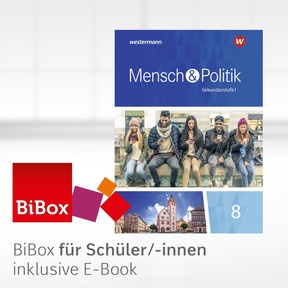 Produktabbildung zu Mensch und Politik SI - Ausgabe 2018 für Baden-Württemberg, Sachsen-Anhalt und Thüringen - BiBox - Das digitale Unterrichtssystem 8 - Einzellizenz für Schüler/-innen (1 Schuljahr)