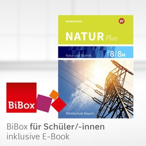 Produktabbildung zu Natur plus - Aktuelle Ausgabe für Bayern - BiBox - Das digitale Unterrichtssystem 8 / 8M - Einzellizenz für Schüler/-innen (1 Schuljahr)
