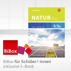 Produktabbildung zu Natur plus - Aktuelle Ausgabe für Bayern - BiBox - Das digitale Unterrichtssystem 9 / 9M - Einzellizenz für Schüler/-innen (1 Schuljahr)