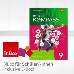 Produktabbildung zu Mathe Kompass - Ausgabe für Bayern - BiBox - Das digitale Unterrichtssystem 9 - Einzellizenz für Schüler/-innen (1 Schuljahr)