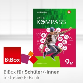 Produktabbildung zu Mathe Kompass - Ausgabe für Bayern - BiBox - Das digitale Unterrichtssystem 9 M - Einzellizenz für Schüler/-innen (1 Schuljahr)