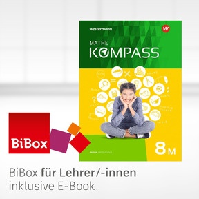 Produktabbildung zu Mathe Kompass - Ausgabe für Bayern - BiBox - Das digitale Unterrichtssystem 8 M - Kollegiumslizenz für Lehrer/-innen (Dauerlizenz)