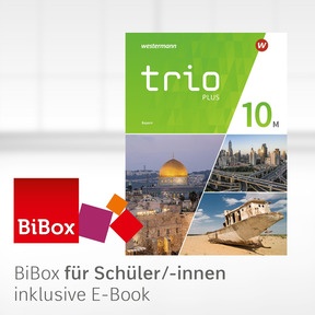 Produktabbildung zu Trio GPG - Geschichte / Politik / Geographie für Mittelschulen in Bayern - Aktuelle Ausgabe - BiBox - Das digitale Unterrichtssystem 10 - Klassenlizenz Premium (1 Schuljahr)