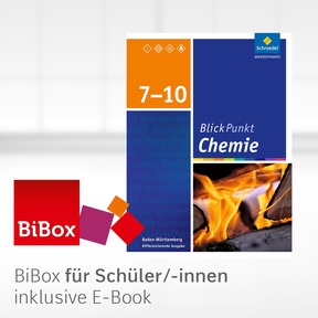 Produktabbildung zu Blickpunkt Chemie - Ausgabe 2016 für Baden-Württemberg - BiBox - Das digitale Unterrichtssystem 7 - 10 - Klassenlizenz Premium (1 Schuljahr)