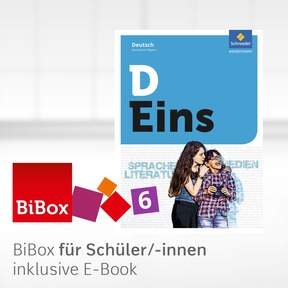 Produktabbildung zu D Eins - Sprache, Literatur, Medien: Deutsch Gymnasium Bayern - BiBox - Das digitale Unterrichtssystem 6 - Klassenlizenz Premium (1 Schuljahr)