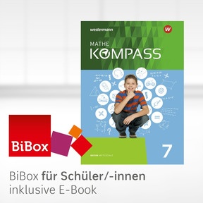 Produktabbildung zu Mathe Kompass - Ausgabe für Bayern - BiBox - Das digitale Unterrichtssystem 7 - Klassenlizenz Premium (1 Schuljahr)