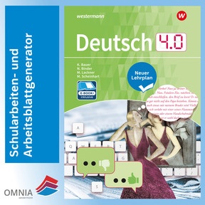 Produktabbildung zu Deutsch 4.0, neuer Lehrplan - OMNIA - Ihr Schularbeiten- und Arbeitsblattgenerator - Einzellizenz
