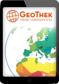 Produktabbildung zu GEOTHEK Online Weltatlas - Online Produkt - Schullizenz, 200 Lizenzen - Auflage 2023