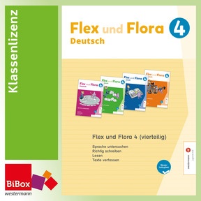 Produktabbildung zu Flex und Flora 4 (vierteilig), neuer Lehrplan - BiBox - Ihr digitales Unterrichtspaket - Klassenlizenz