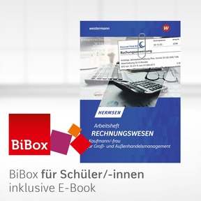 Produktabbildung zu Rechnungswesen Kaufmann / Kauffrau für Groß- und Außenhandelsmanagement - BiBox - Das digitale Unterrichtssystem Arbeitsheft - Klassensatz PrintPlus (1 Schuljahr) - 17. Auflage 2025