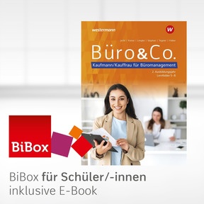 Produktabbildung zu Büro & Co. nach Lernfeldern - BiBox - Das digitale Unterrichtssystem Lernfeld 5 - 8 - Einzellizenz für Schüler/-innen (1 Jahr) - 5. Auflage 2026