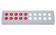 Produktabbildung zu SCHUBI Abaco 20 - Modell C - 5/5 Kugeln parallel (rot/weiss)