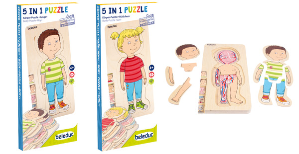 Körper-Puzzle Mädchen und Junge im Set – Westermann