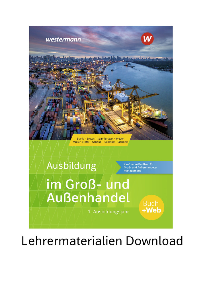 Ausbildung im Groß- und Außenhandel - 1. Ausbildungsjahr - Kaufmann ...